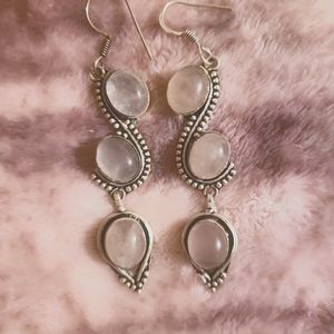 Genuine Rose Quartz earrings